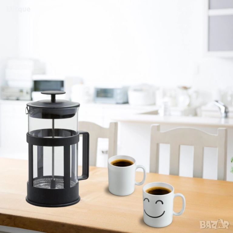 Френска преса за чай и кафе, 350мл/600мл., Стъкло с пластмасова основа, снимка 1