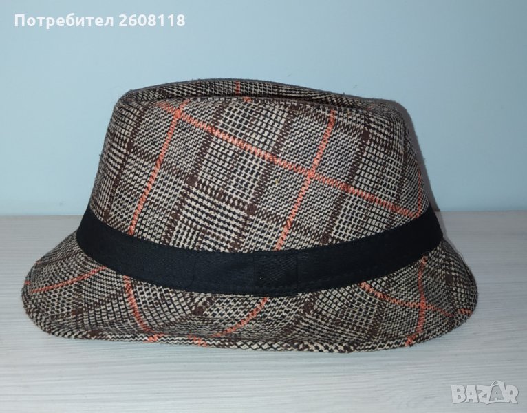 Карирана шапка тип Трилби , снимка 1