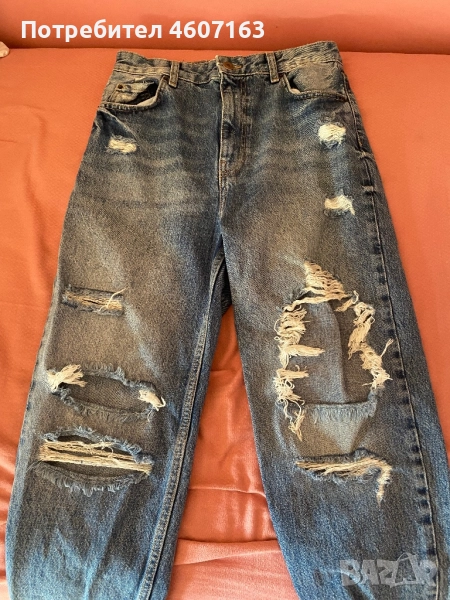 Дънки с висока талия на Бершка, снимка 1