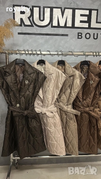 Дълги Дамски Елеци С Колани, снимка 1