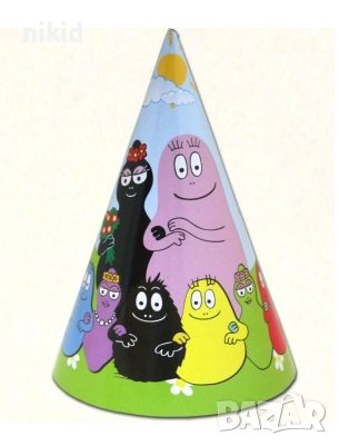 Барбарони Барбароните барбарон картонена парти шапка шапки рожден ден, снимка 1