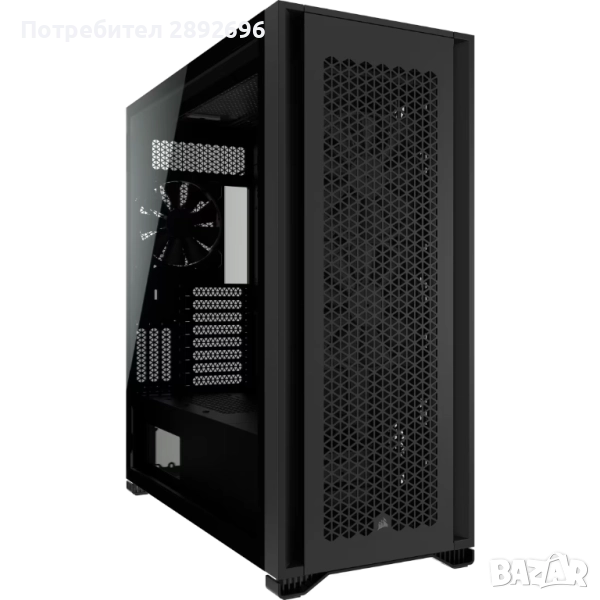 Компютърна кутия Corsair 7000D AIRFLOW Tempered Glass, Черен, НОВА, снимка 1