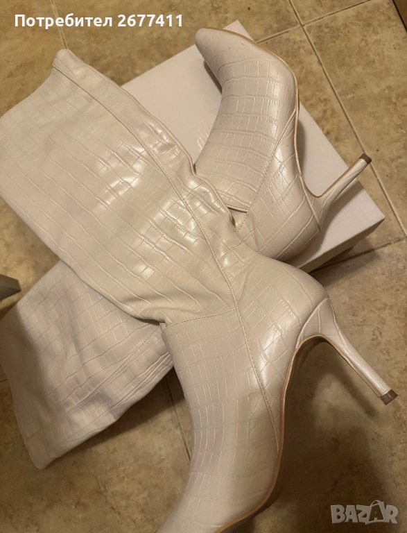 Дамски ботуши на ток , снимка 1