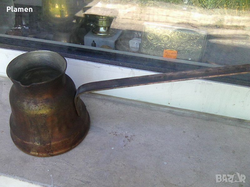 Старо ковано медно джезве, снимка 1