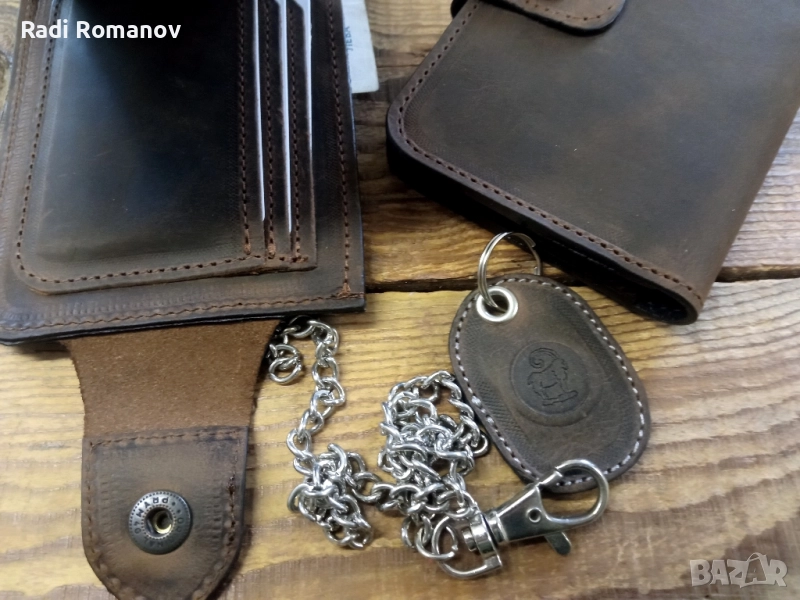 Ръчно изработени мъжки кожени портфейли , снимка 1