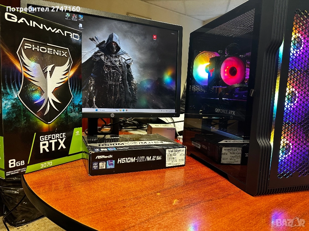 Геймърски компютър, full hd, Intel i5 11th, rtx 3070, 16gb, nvme, снимка 1