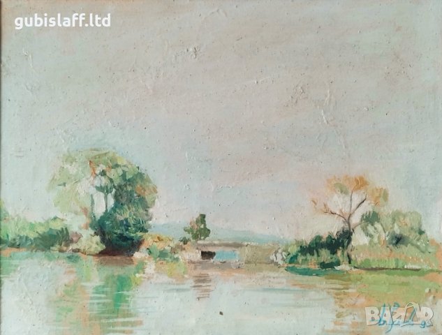 Картина, пейзаж, 1993 г., худ. Б. Русенов (1946-2015), снимка 2 - Картини - 42576839