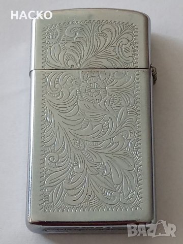 Запалка Zippo Slim® Venetian® Polished Chrome Made in USA, снимка 5 - Запалки - 40872612