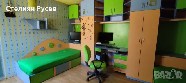 210865  детска стая легло  190/85 см + двукрилен детски MDF МДФ гардероб цена 344 евро  -235см висок, снимка 11 - Спални и легла - 55747167