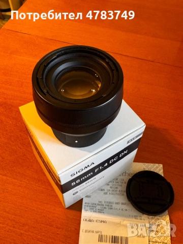 Sigma 56mm 1.4 за Sony E - mount, снимка 4 - Обективи и филтри - 54044405