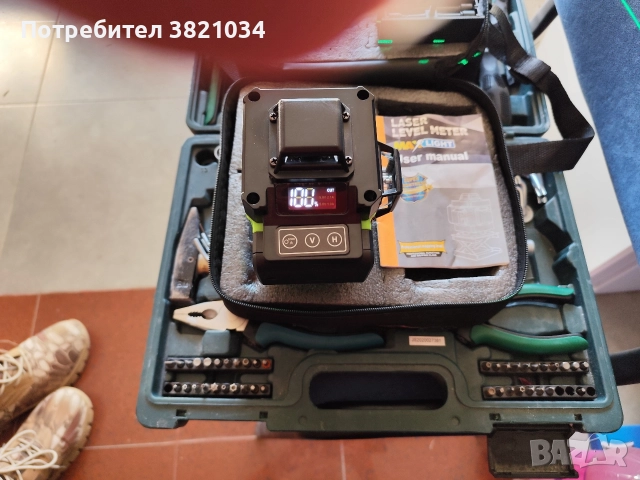 8/12/16 линии лазерен нивелир 3D/4D хоризонтален и вертикален строителен инструмент нов, снимка 3 - Измервателни инструменти - 52943672