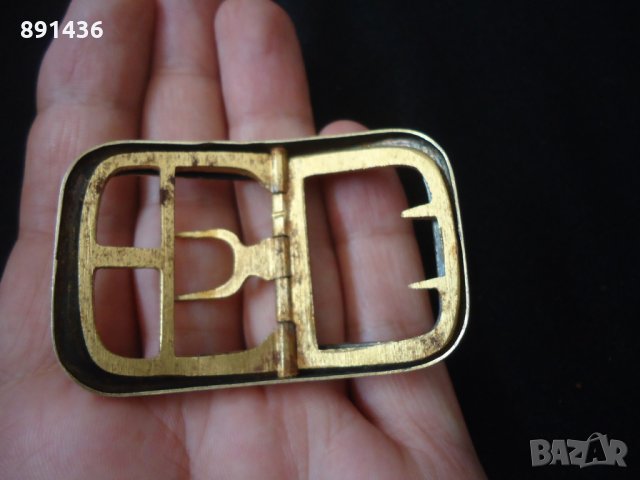 Стара френска сребърна катарама за колан с позлата антикварна, снимка 2 - Антикварни и старинни предмети - 29775645