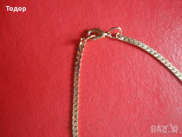 Позлатено колие с камъни 2, снимка 3 - Колиета, медальони, синджири - 44734076