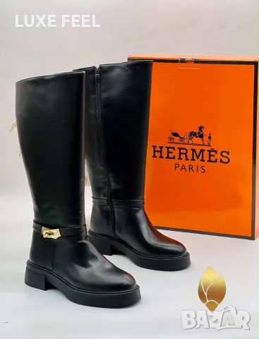 Louis Vuitton ⚜️ Hermes ⚜️ Burburry⚜️Дамски Ботуши , снимка 3 - Дамски ботуши - 56272533