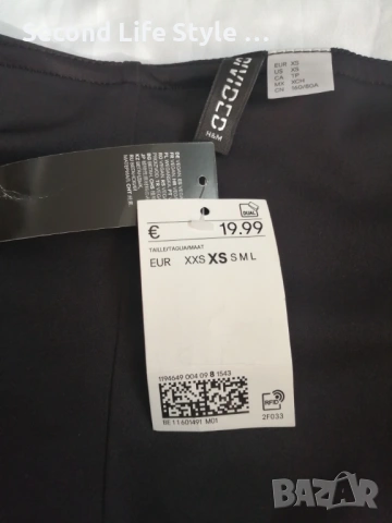 H&M нов кожен топ корсет-бюстие с цип отпред р-р XS , снимка 8 - Корсети, бюстиета, топове - 54114945