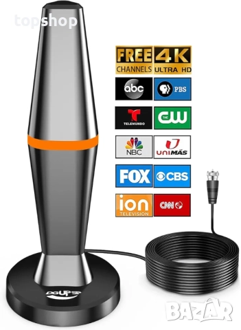 Нова цифрова телевизионна антена за Smart TV, вътрешна телевизионна антена за телевизор без кабел...