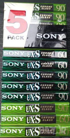 Лот от 13 бр чисто нови хромни касети OVP Sony UXS 90 /60 микс Sony ux s