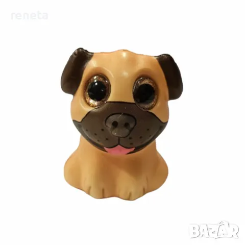 Играчка Куче, Тип Скуиши, Гумена, Антистрес, Кафяво, 10 см, снимка 1