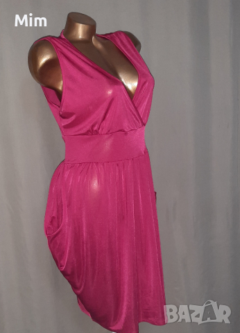 SOAKED L Розова еластична рокля , снимка 3 - Рокли - 36399684
