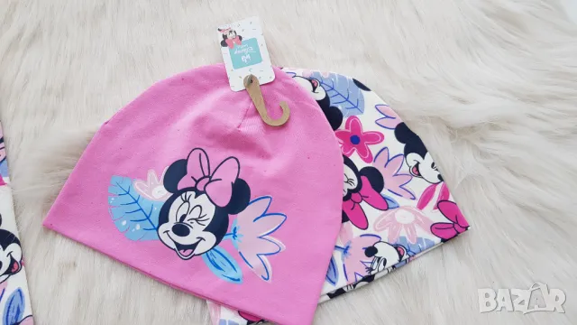 Детски шапки и шал Мини Маус 6-12 месеца, снимка 10 - Бебешки шапки - 49343629