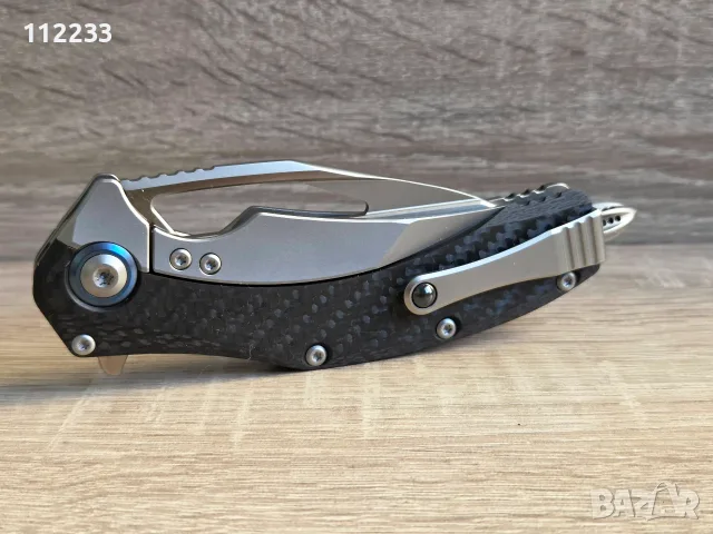 Microtech Matrix TitaniumCF Handle Hand Rubbed Satin 165C-4CFTI, снимка 7 - Ножове - 56327945