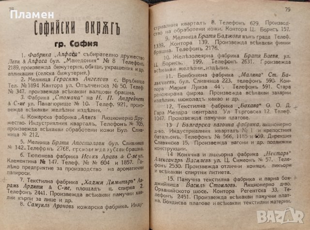 Индустриалните заведения въ България 1928 година : Най-пъленъ и всестраненъ адресникъ, снимка 6 - Антикварни и старинни предмети - 40808758