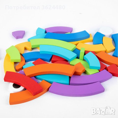 Образователен пъзел   дъга с карти, снимка 9 - Образователни игри - 40325748