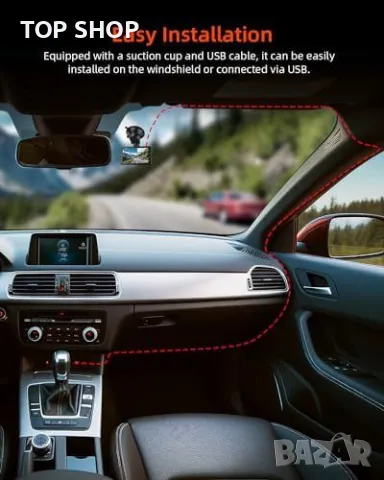 Нов Видеорегистратор за автомобил предна широкоъгълна камера за кола, снимка 7 - Друга електроника - 49804836