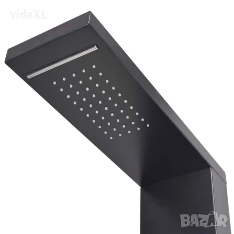 vidaXL Система душ панел от алуминий, черна, снимка 5 - Душове - 56146030