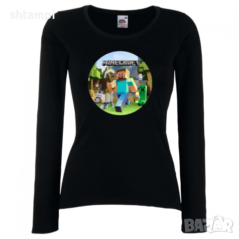 Дамска тениска майнкрафт Minecraft 4 Minecraft,Игра,Забавление,подарък,Изненада,Рожден Ден., снимка 3 - Тениски - 36520801