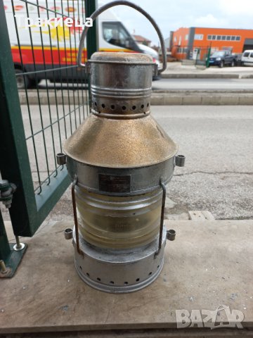 Огромен стар корабен фенер фар, снимка 7 - Антикварни и старинни предмети - 40107639