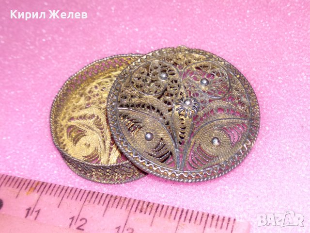 СТАРИННА АЖУРНА СРЕБЪРНА КУТИЙКА МЕДАЛЬОН ФИЛИГРАННО СРЕБРО ВИСОКА ПРОБА РЪЧНА РАБОТА УНИКАТ 43079, снимка 4 - Антикварни и старинни предмети - 44394170