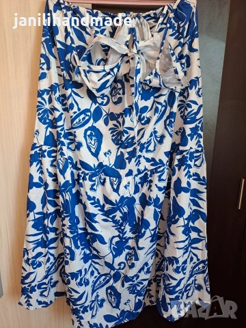 Лятна рокля в синьо, снимка 4 - Рокли - 54349310