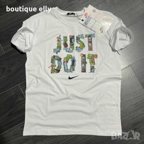 мъжка тениска в бяло и черно