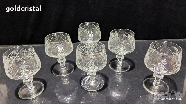 кристални чаши , снимка 4 - Антикварни и старинни предмети - 43355984