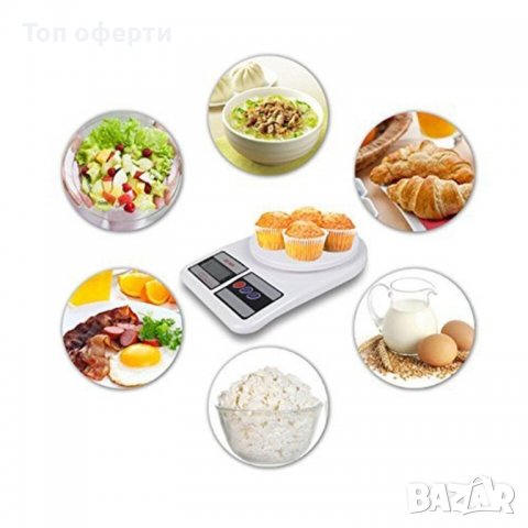 Кухненска електронна везна, До 10кг, LED дисплей, снимка 3 - Електронни везни - 38223161