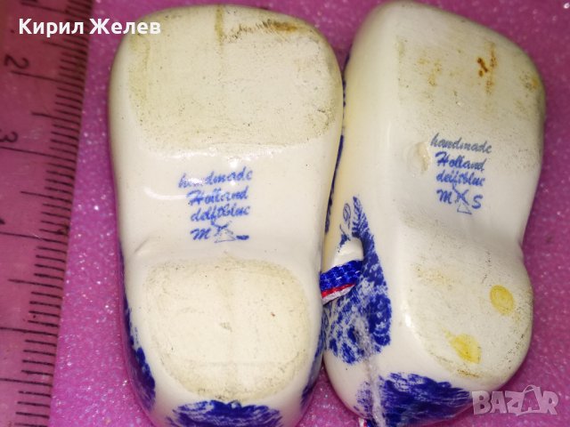 МИНИАТЮРНИ ХОЛАНДСКИ ПОРЦЕЛАНОВИ ОБУВЧИЦИ САБО РЪЧНА ИЗРАБОТКА МАРКИРОВКА СУВЕНИР НИДЕРЛАНДИЯ 12241, снимка 2 - Колекции - 44184689