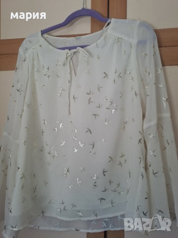 Нова блуза със сребърни птици 
