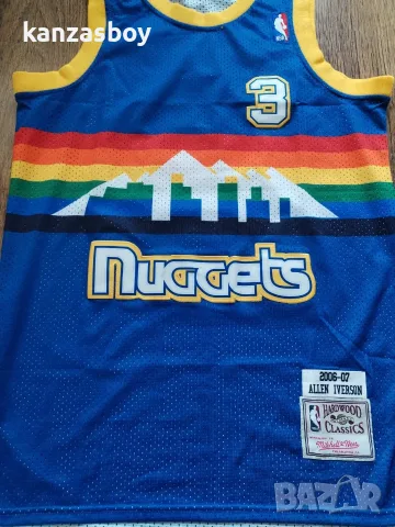 MITCHELL AND NESS DENVER NUGGETS ALLEN iverson 2006-07 - мъжки колекционерски потник КАТО НОВ С, снимка 4 - Тениски - 55792659