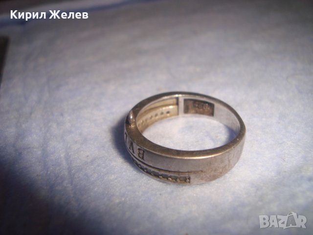 BVLGARI МАРКОВ СРЕБЪРЕН СКЪПОЦЕНЕН ПРЪСТЕН МАТИРАНО СРЕБРО 925 БУЛГАРИ с ФАСЕТИРАНИ ЦИРКОНИ 28720, снимка 9 - Пръстени - 37300350