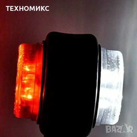 Комплект 2 броя габаритни светлини Tovbmup, LED 12V, водоустойчиви, 15см, за камион и ремарке, снимка 5 - Аксесоари и консумативи - 48991085