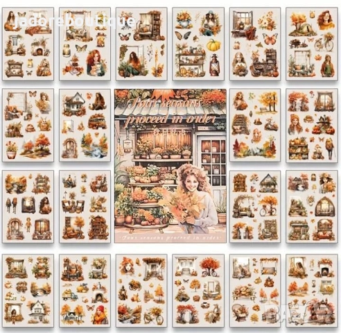 Книжки със стикери "Four seasons proceed in order - Пролет, Лято, Есен, Зима", снимка 2 - Други - 51928927