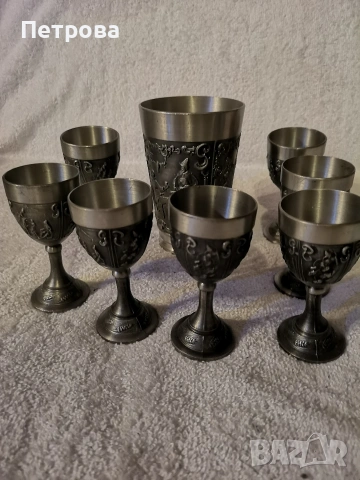 8 броя калаени чаши , снимка 3 - Чаши - 53988737