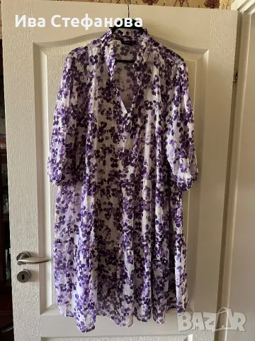 Нова феерична ежедневна елегантна рокля теменужки лилава теменужена нежност 