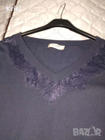 Дамска блуза с дантела, снимка 2 - Блузи с дълъг ръкав и пуловери - 52598649