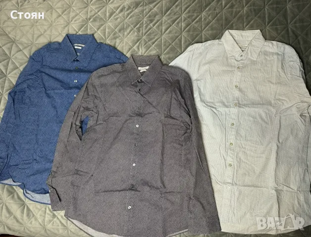 Мъжки ризи Calvin Klein s размер комплект, снимка 3 - Ризи - 56144213