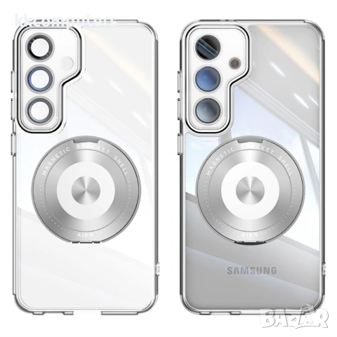 Магнитен Калъф за Samsung Galaxy A37 5G с Въртящ се Пръстен - PC+TPU, 360° стойка, Със стъкло, 6 цвя, снимка 6 - Калъфи, кейсове - 54053313