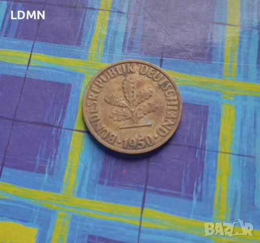 10 Pfennig 1950 G Федерална Република Германия, снимка 2 - Нумизматика и бонистика - 52037621