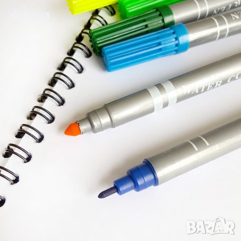 3035 Двустранни флумастери, 10 броя, снимка 2 - Ученически пособия, канцеларски материали - 37784244