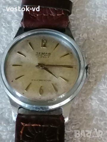 Jemab 17 JEWELS Swiss made МЪЖКИ МЕХАНИЧЕН ЧАСОВНИК РАБОТЕЩ , снимка 2 - Антикварни и старинни предмети - 35534157